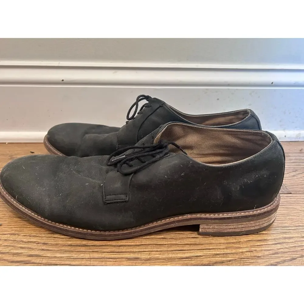 Aston Grey Grenasien Black Leather Oxford Mens 12 M Derby Dress Shoes Lace Up